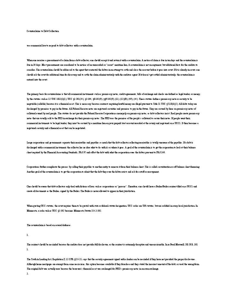 Counterclaims Counterclaims