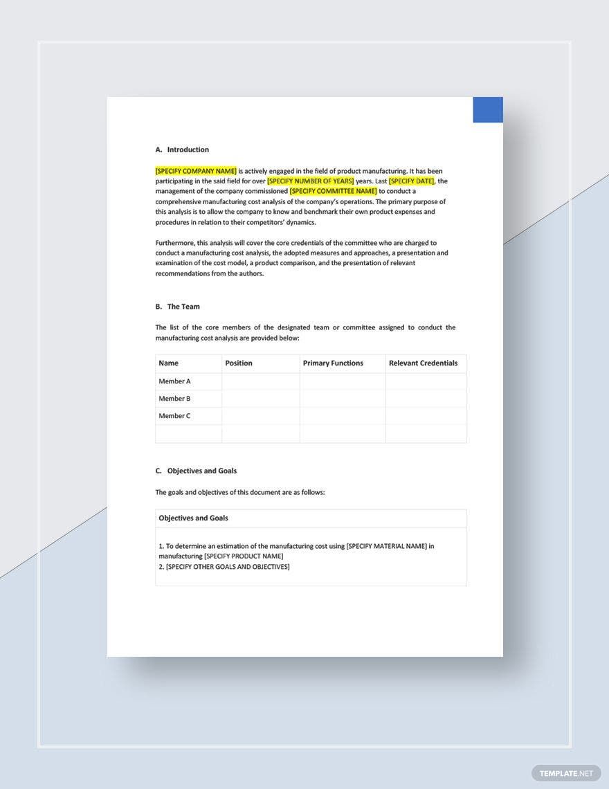 Explore Our Example Of Manufacturing Cost Analysis Template Business Plan Template Smartsheet Explore Our Example Of Manufacturing Cost Analysis Template Business Plan Template Smartsheet