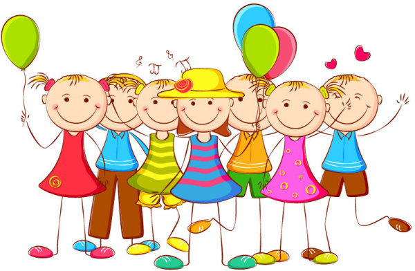 Free Vector Cartoon Primary School Students Illustration Free Vector Cartoon Primary School Students Illustration