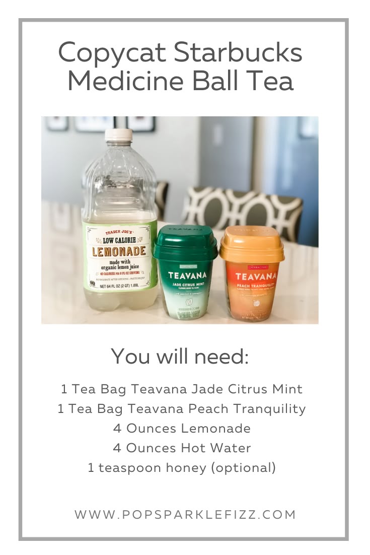 Honey Citrus Mint Tea Copycat Starbucks Medicine Ball Recipe Honey Citrus Mint Tea Copycat Starbucks Medicine Ball Recipe