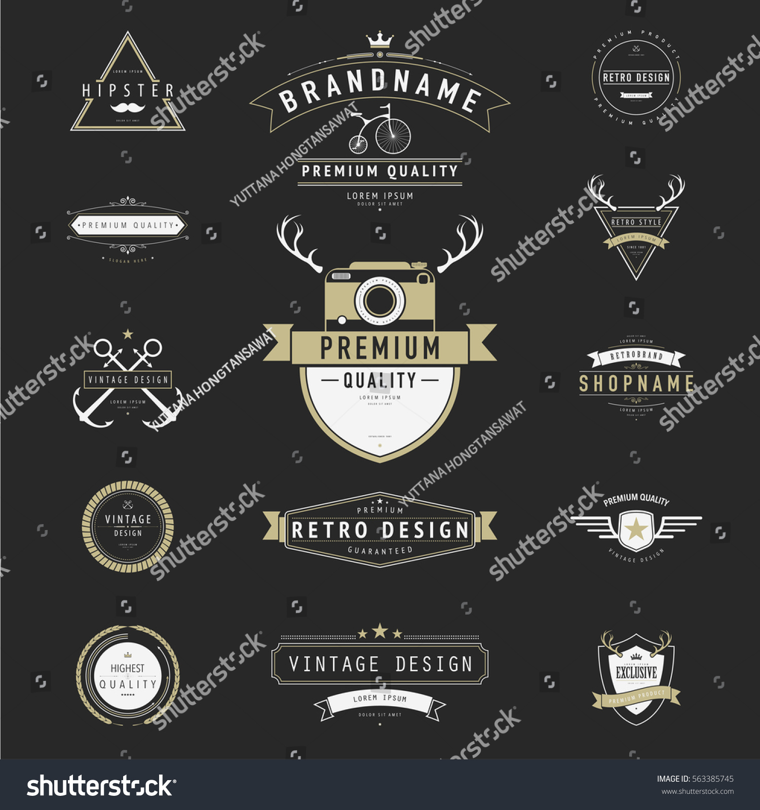 Premium Vector Vintage Vector Design Elements Retro Style Labels Premium Vector Vintage Vector Design Elements Retro Style Labels