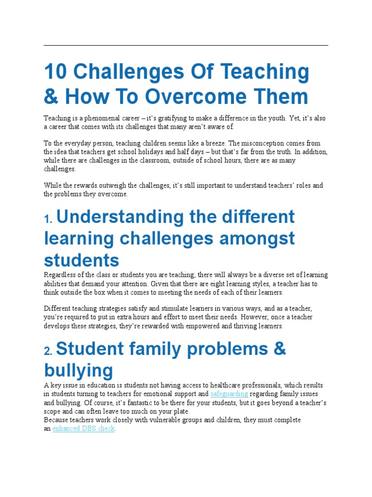 Teaching Career Highlights Teaching Career Highlights