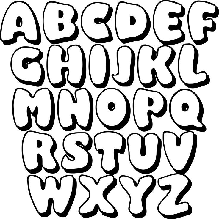 Template For Bubble Letters Template For Bubble Letters